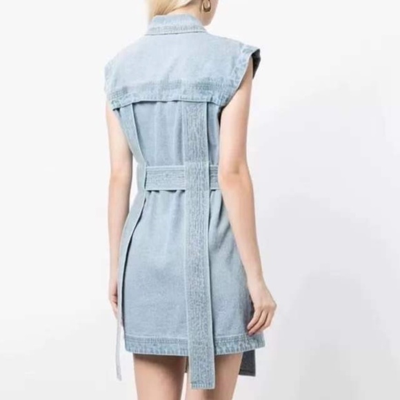 NWT Acler Wiston Mini Dress - Denim Blue - Picture 5 of 9